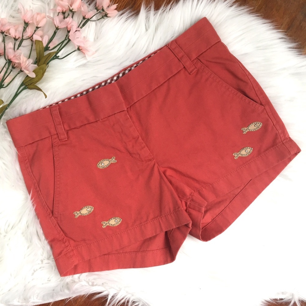J. Crew Fish Embellished Shorts